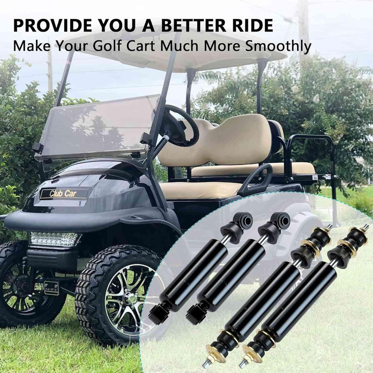 Air shocks on golf cart for Club Car DS and Precedent