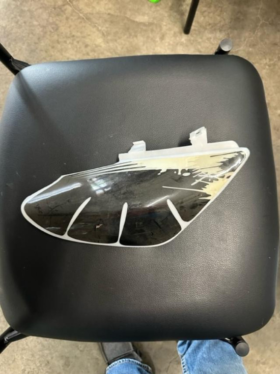 RIGHT REAR NUMBER PLATE (White) (17 & Older) Fits SSR SR70c, SR70Auto, SR110, SR125