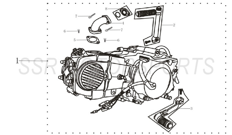 Lifan 110cc Engine Assembly for SSR TR110