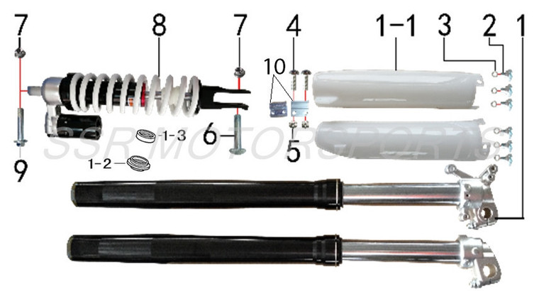 FRONT FORK SET with Rear Shock Package (SSR SR189 2020-2023/XD250) FREE SHIPPING!! FRONT FORK SET with Rear Shock Package (SSR SR189 2020-2023/XD250) FREE SHIPPING!!