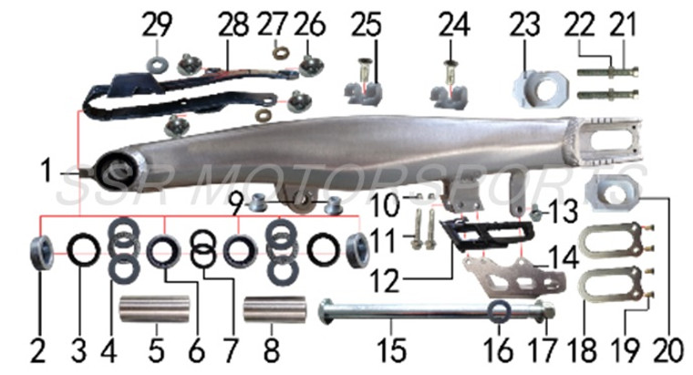 Swingarm for SSR SR300s (Free Shipping)