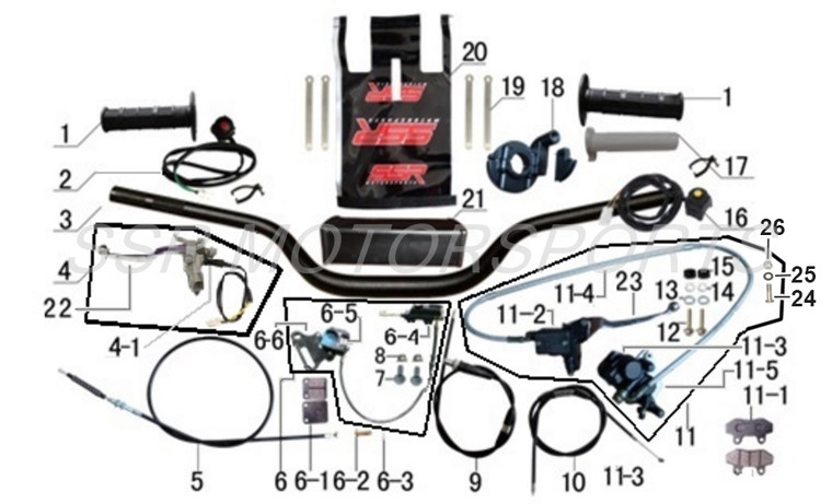 Throttle Tube for SSR SR150, SR189, XD150, XD250