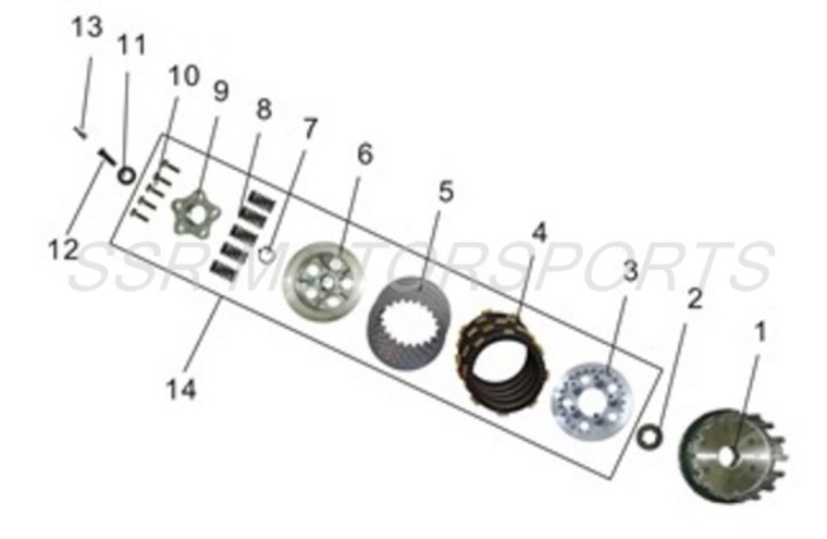 Complete Clutch Assembly for SSR SR150, SR189, XD150