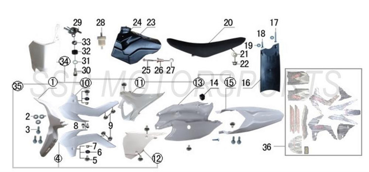 Front Number Plate (White) for SSR SR150, XD150 Front Number Plate (White) for SSR SR150, XD150