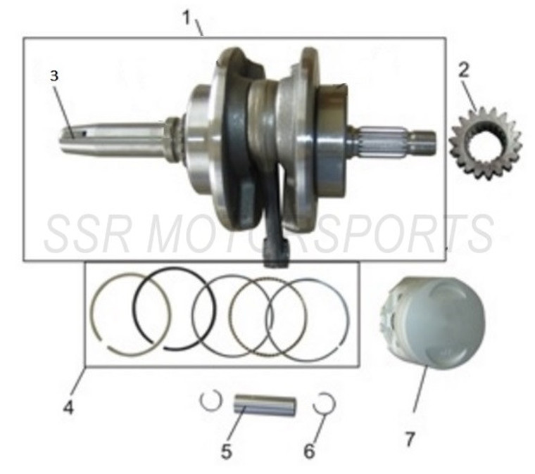 Piston for SSR SR150, XD150