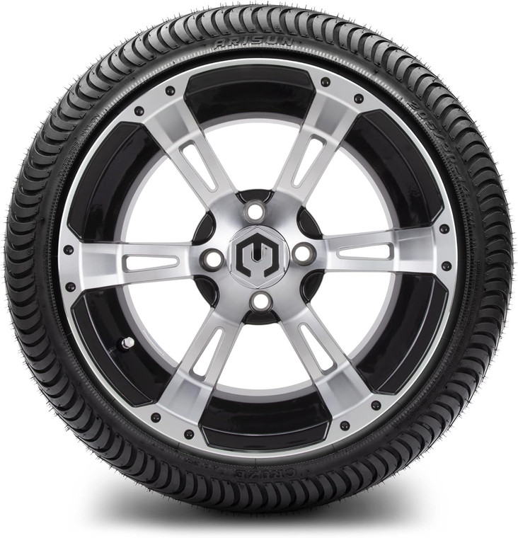 MODZ® Ambush 14" Golf Cart Wheels and Arisun Cruze (205/30-14) Low Profile DOT Golf Cart Tires Combo - Set of 4 MODZ® Ambush 14" Golf Cart Wheels and Arisun Cruze (205/30-14) Low Profile DOT Golf Cart Tires Combo - Set of 4