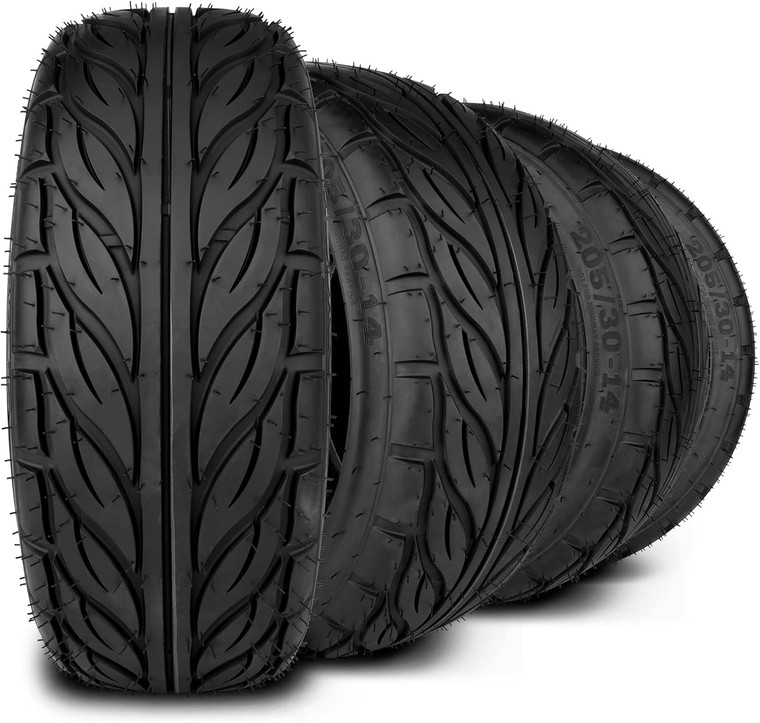 MODZ® Guardian 205/30-14 DOT Golf Cart Tire Street Low Profile (4-Ply) - Set of Four