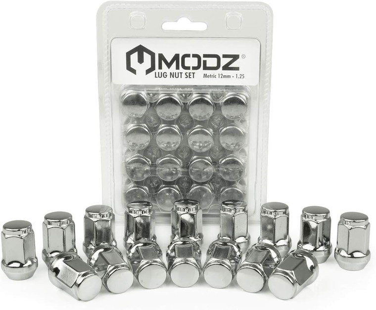 MODZ Golf Cart Wheel Lug Nuts. Set of 16 Chrome