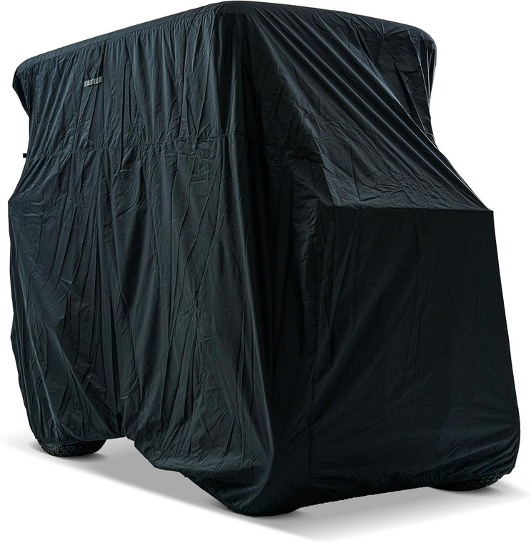 Kandi America All-Weather Cover for Golf Cart and UTV, Superior Water Resistance with Tri-Waterproof Coating, Fits Most 2-4 Passenger Carts, Including Kandi Cowboy E10K, Reflective Stripes for Safety Kandi America All-Weather Cover for Golf Cart and UTV, Superior Water Resistance with Tri-Waterproof Coating, Fits Most 2-4 Passenger Carts, Including Kandi Cowboy E10K, Reflective Stripes for Safety