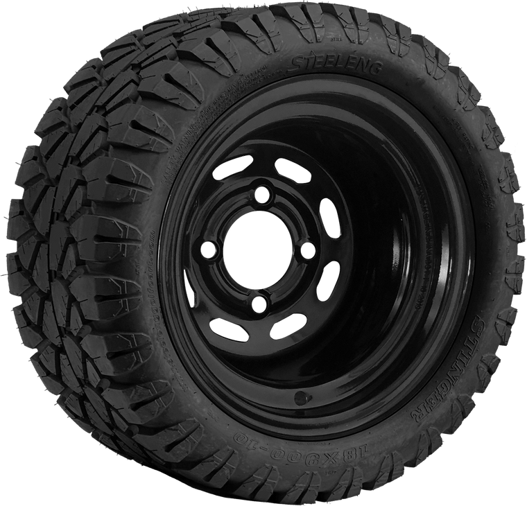 10″ Steel Wheel – Black – Slotted