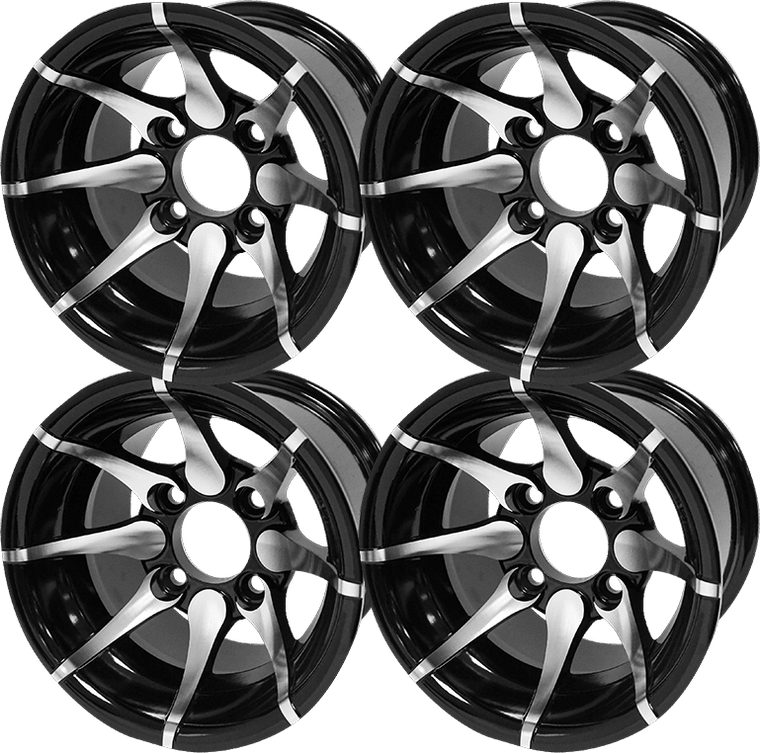 10″ Kraken Machined/Black Wheel – Aluminum Alloy (SET OF 4)