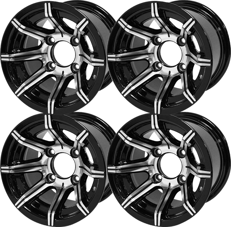 10″ Spider Machined/Black Wheel – Aluminum Alloy (SET OF 4)