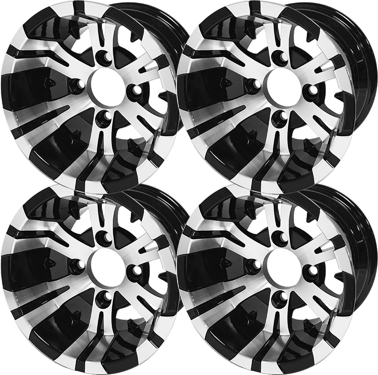 10″ Vampire Machined/Black Wheel – Aluminum Alloy (SET OF 4)