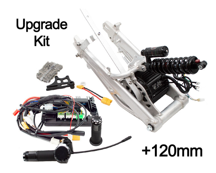 "Burromax TT1600R Extreme Performance Upgrade Kit (Part #16057) transforms your bike with 2.5kW motor, extended swingarm, and 60A controller for 40+ mph speeds. Complete plug-and-play system with scary fast acceleration. Includes all hardware for installation." "Burromax TT1600R Extreme Performance Upgrade Kit (Part #16057) transforms your bike with 2.5kW motor, extended swingarm, and 60A controller for 40+ mph speeds. Complete plug-and-play system with scary fast acceleration. Includes all hardware for installation."