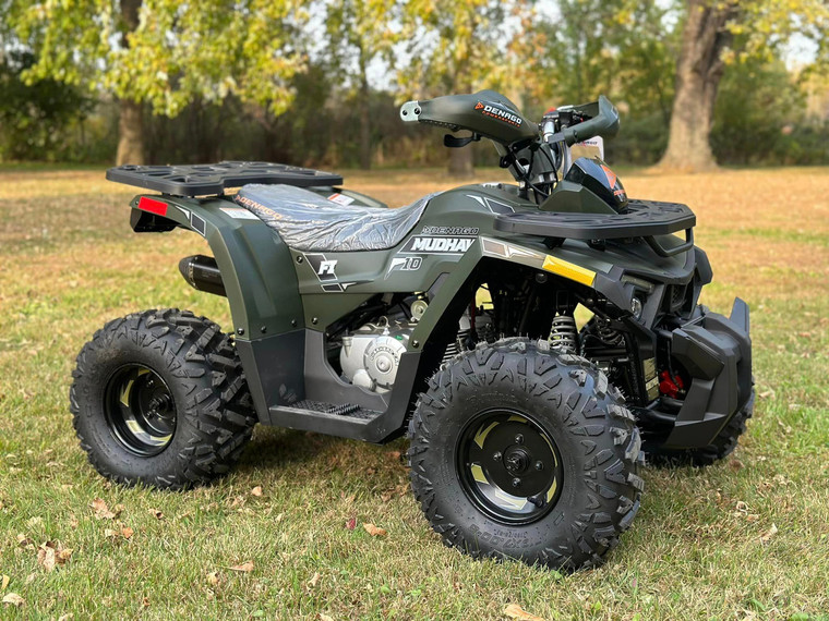 “2026 Denago Mudhawk 10 youth ATV matte green – 120cc ATV for kids”