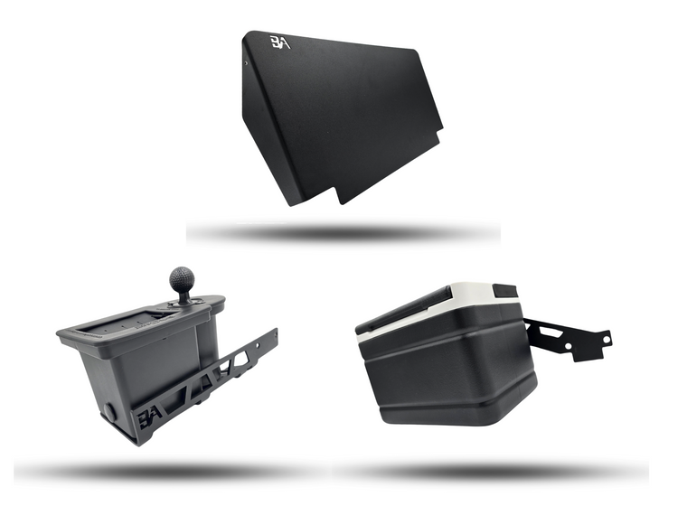 Par 4 Golf Bundle for Evolution D5 – Includes Storage Basket, Bolt-On Cooler & Club Washer. Premium American-made golf cart accessories with easy installation.