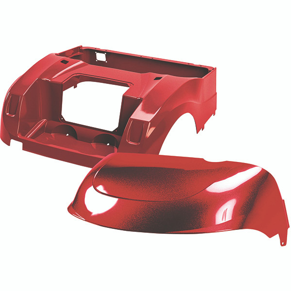 DoubleTake Factory 2-Piece Body Kit for E-Z-GO RXV - Complete front and rear Ruby replacement panels with exact OEM fitment. High-impact polypropylene construction for superior durability.