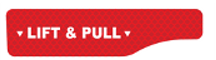 REFLECTIVE STICKER FOR COOLER BOX TRAY, DRIVER SIDE