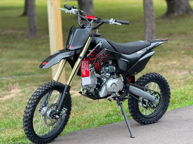 Main: 2026 IBX Whip PAD125-3 125cc Red manual pit bike
Side View: Red IBX Whip 125cc manual pit bike side view