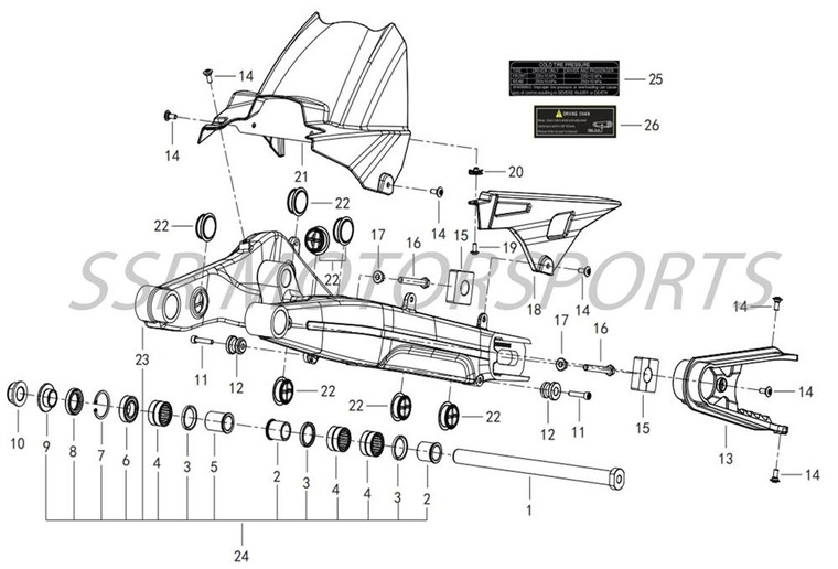 Swingarm Assembly for QJ SRK700