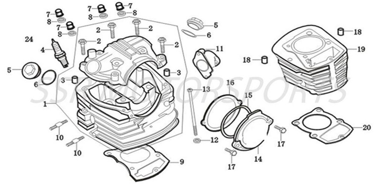 Cylinder Head Assembly for SSR XD250