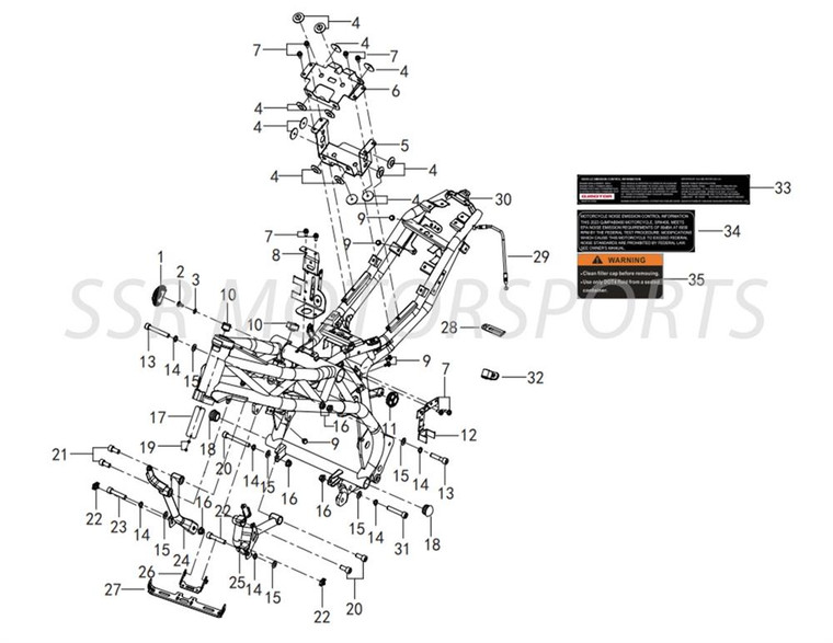 FRAME ASSY BLACK BG00 FOR QJ SRK400