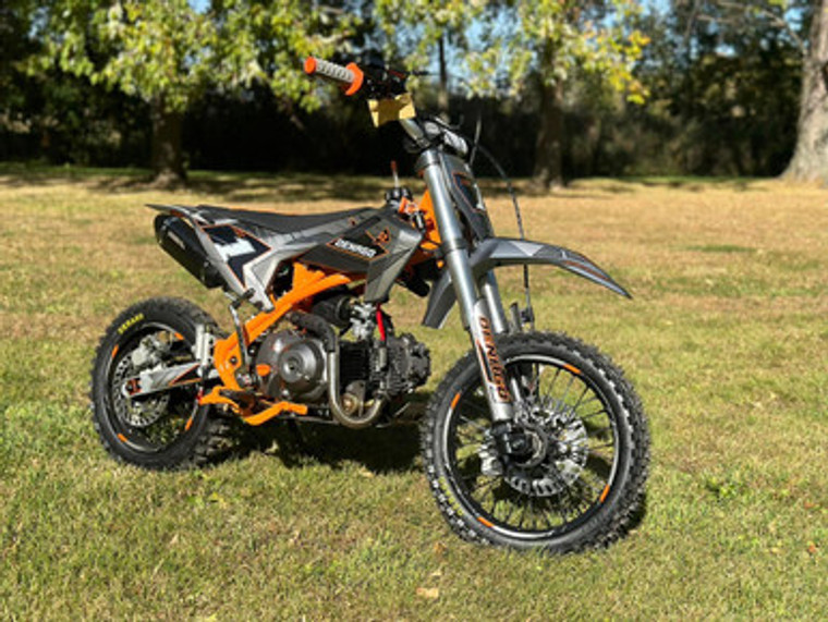 “2026 Denago MX1 110cc dirt bike orange youth motocross bike fully assembled or crate”