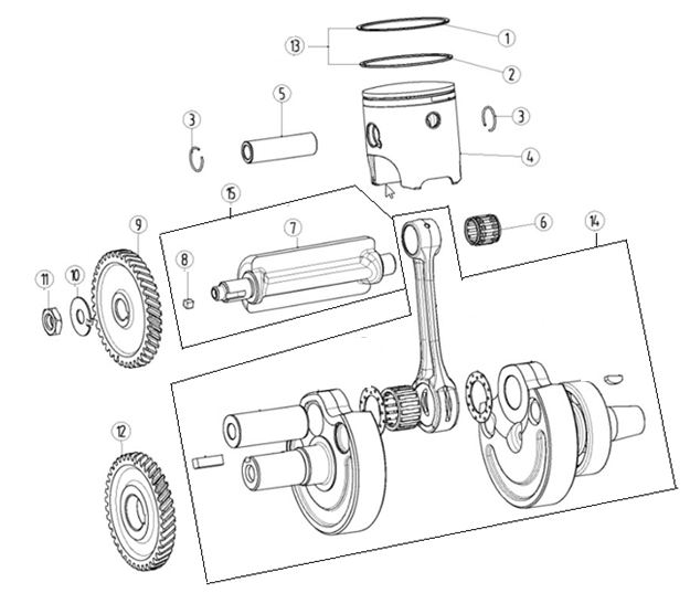 Piston for Kayo KT250