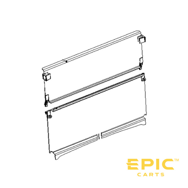 2-Piece Folding Windshield for EPIC E40FX Golf Carts