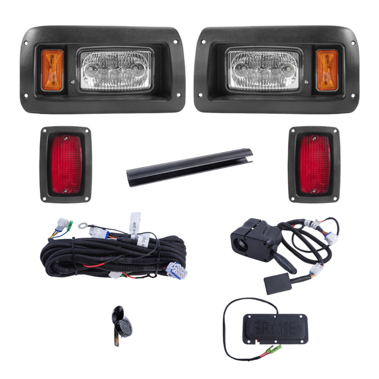 12-48 Volt LED Hi-Low Beam Deluxe Light Kit with Brake Lights for Club Car DS Golf Carts