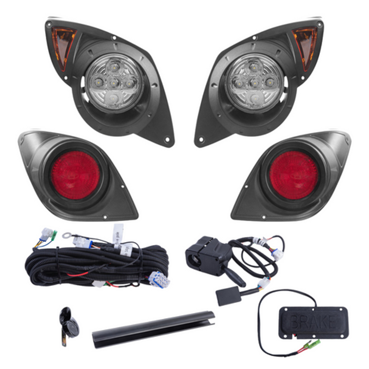 12-48 Volt LED Hi-Low Beam Deluxe Light Kit with Brake Lights for Yamaha G29/Drive Golf Carts