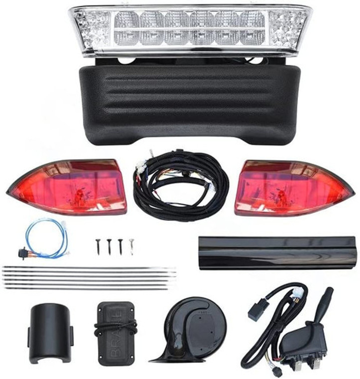 Ultimate Deluxe Light Kit for Electric Club Car Precedent Golf Carts with Complete LED Lighting and Signaling for Safe and Stylish Driving