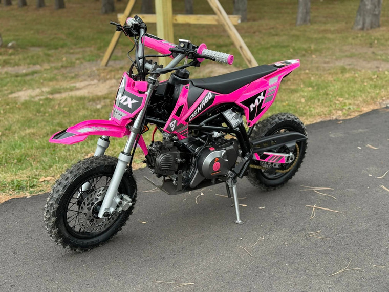 2026 Denago MX 110cc Pink youth dirt bike