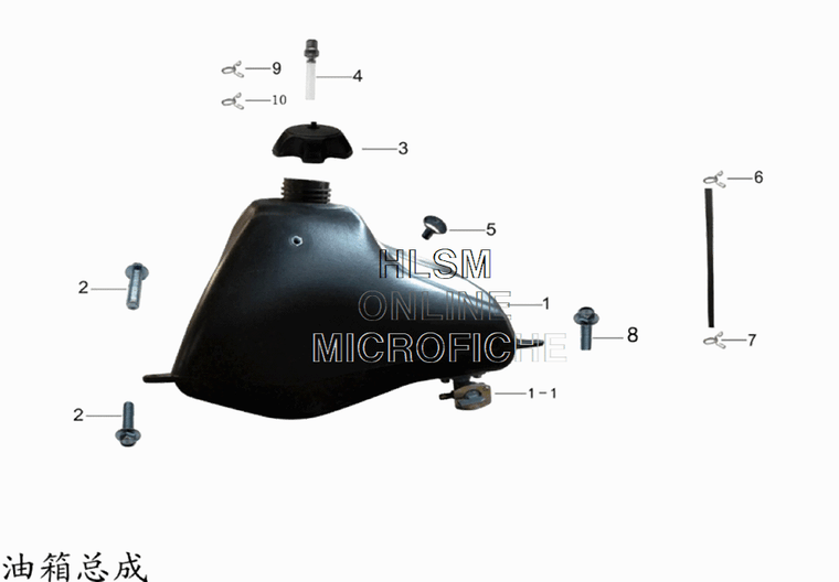 Fuel Tank Assembly for Kayo TT125, TT140