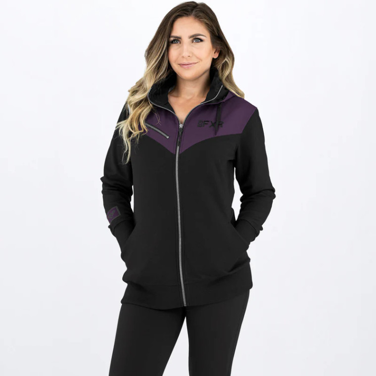Women's Task Hoodie Black/Plum