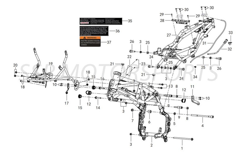 Frame for QJ Motor SRT750X