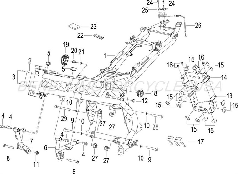 Frame (Black) for Benelli TNT300