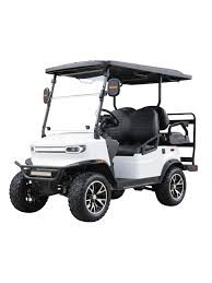 TEKO EV Turbo 4 passenger lithium electric golf cart with touchscreen display, LED underglow lighting and rear flip seat at East Central Sports Rush City Minnesota
