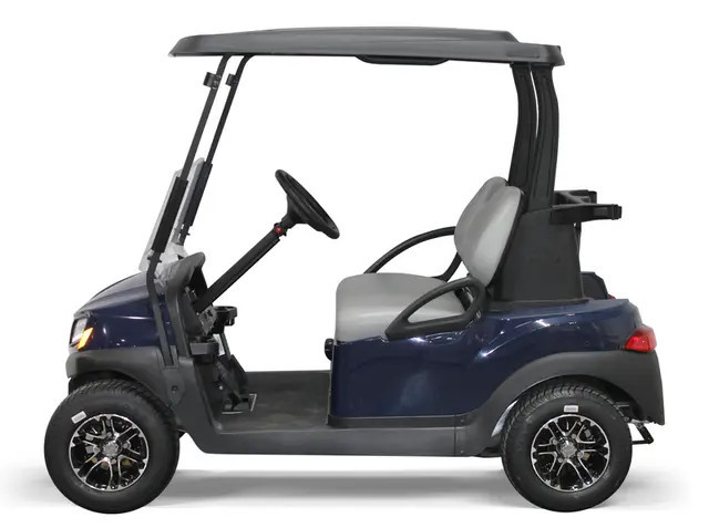 2026 Club Car Tempo 2 passenger certified pre-owned golf cart with new body panels, wheels, canopy and lighting package at East Central Sports Rush City Minnesota
