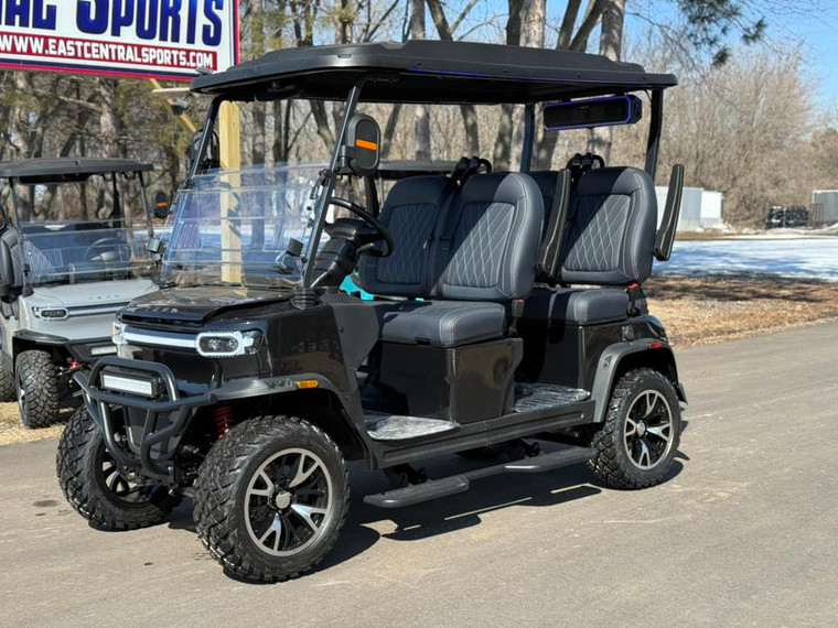 TEKO EV Trophy 4 passenger forward facing lithium electric golf cart with LED lighting, 10.1 inch touchscreen display and premium sound system at East Central Sports Rush City Minnesota