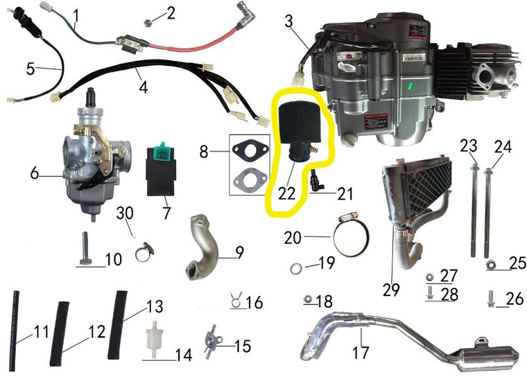 Air Filter for Denago MX3
