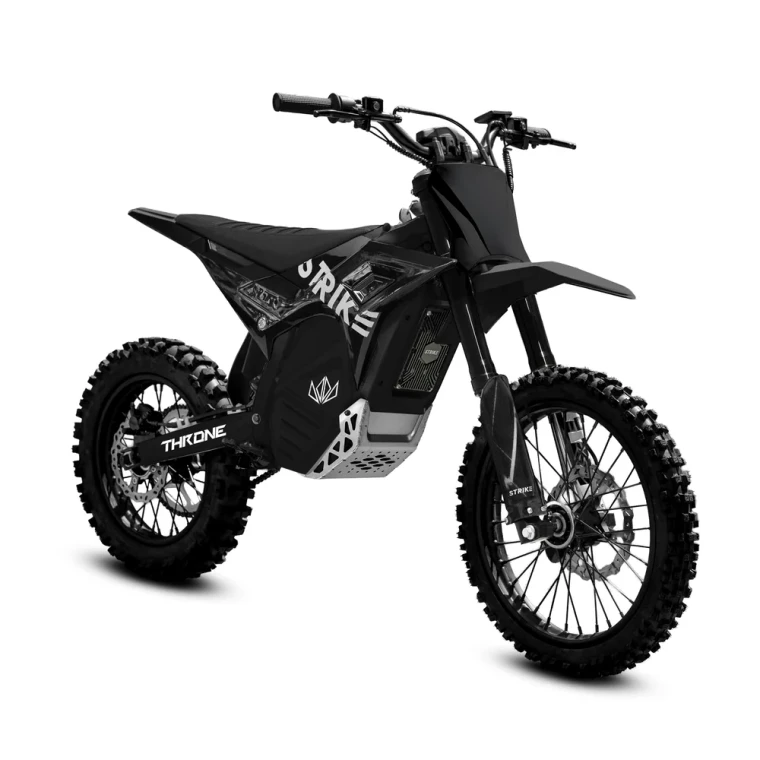Main: 2026 Throne Cycles Shadow 60V Black electric dirt bike
