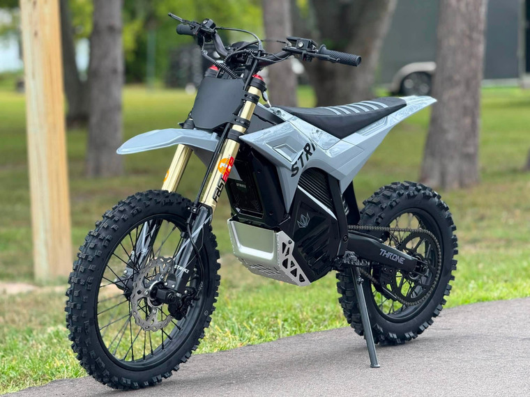 2026 Strike Shadow 72V 7000W Electric Dirt Bike – Grey Gold