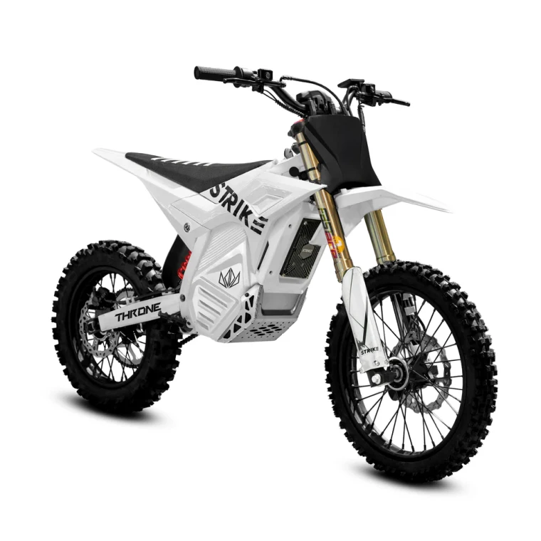 Main: 2026 Throne Cycles Shadow 72V White electric dirt bike