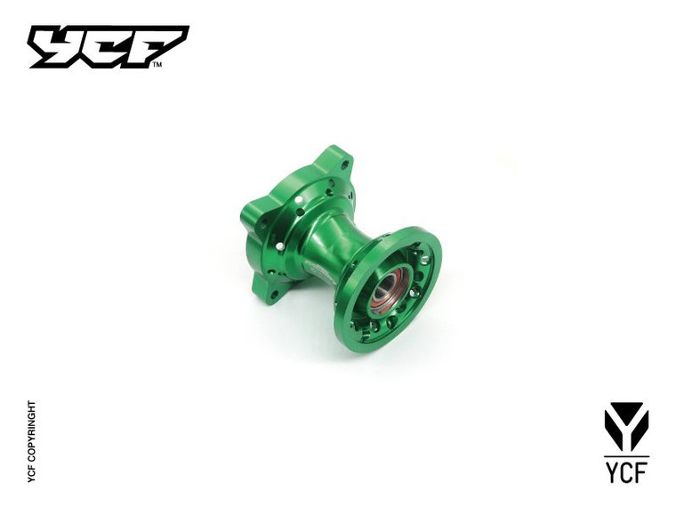 YCF Front Aluminum Wheel Hub for select YCF Bikes (2024-2025) - (Green)