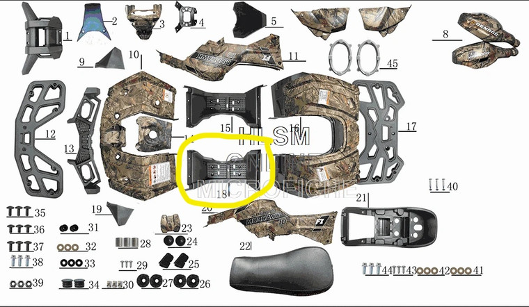 Right Side Plastic Footwell For Denago Mudhawk 10FI