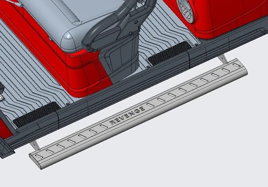Nerf Bar Side Steps Pair for ICON i60LX Golf Carts (Does NOT FIT Epic CARTS)