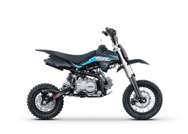 2026 SSR SR110SE Black/Blue Edition 110cc semi-automatic dirt bike