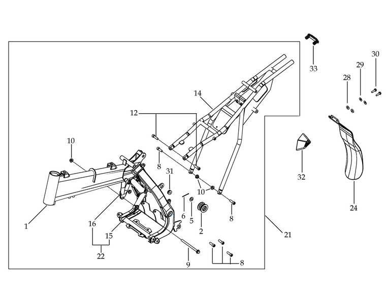 (33) RUBBER PLUG FOR REAR SUBFRAME