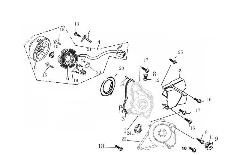 (09) STATOR COVER HOLE PLUG